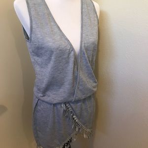 Long Gray Tunic Cover Up
